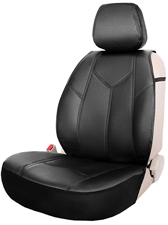 Leader Accessories Daytona Sideless One Leather Seat Cover Cushion Black Universal for Car Truck SUV Front Seat
