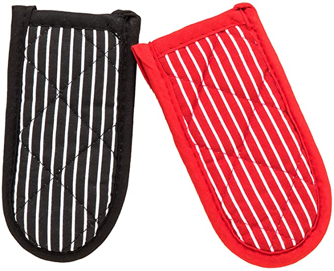 Striped Cast Iron Skillet Handle Cover, Durable Pot Holder Sleeve, Heat Resistant Machine Washable Handle Mitts, 2 PCS