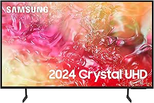 Samsung DU7110 43" Crystal UHD SmartTV, With Crystal Processor 4K, PurColour, Object Tracking Sound Lite, Gaming Hub, Smart TV powered by Tizen, UE43DU7110KXXU, English Model (2024)