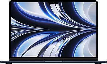 Apple MacBook Air Laptop mit M2 Chip: 13,6" Liquid Retina Display, 16 GB RAM, 256 GB SSD Speicher, beleuchtete Tastatur, 1080p FaceTime HD Kamera. Kompatibel mit iPhone/iPad; Mitternacht