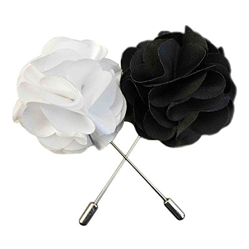 Wristchie Men's Lapel Flower Handmade Boutonniere Pin for Suit Begonia (Pack of 2)
