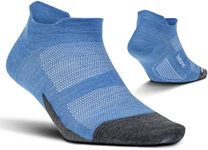 Feetures Unisex Merino 10 Cushion No Show Tab Sock Solid