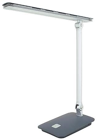 LEDwholesalers 3-level Dimmable Touch Switch Folding LED Desk Lamp 7 Watt, Pure White 2403WH