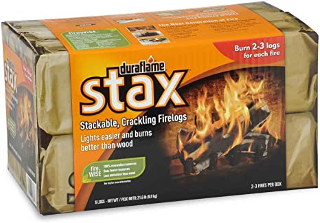 Duraflame STAX 3.6 lb Stackable Crackling Firelogs (6 Pack)