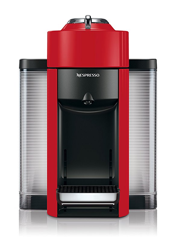 Nespresso Vertuo Evoluo Coffee and Espresso Machine by De'Longhi, Red