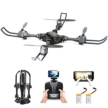 Mini RC FPV Quadcopter Drone - ROKKES i5 Parrot Drone With Camera, 720P HD Live Video, WiFi 2.4GHz 4CH 6-Axis Gyro, Parrot Drone with Altitude Hold, One Key Return and Headless Mode Function RTF