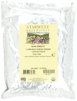 Starwest Botanicals Organic Cumin Seed Powder 1-pound Bag
