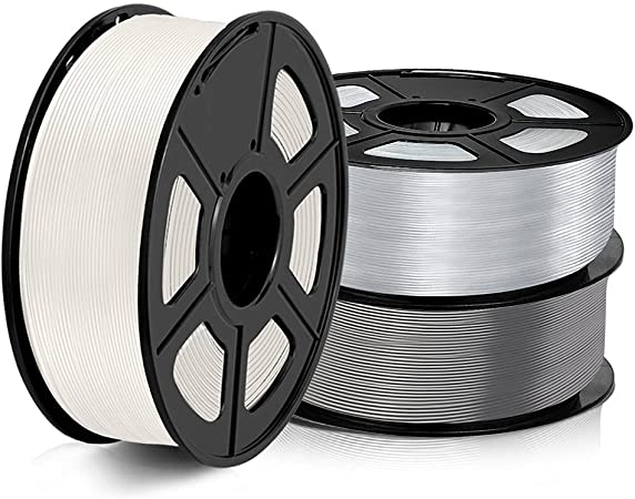 PLA  Filament 1.75mm JAYO 3D Printer Filament PLA Plus 3D Printing Filament PLA  1kg Spool(2.2lbs)PLA Filament Bundle,Accuracy ± 0.02mm,3 Color Pack PLA  1.75mm Filament White Gray Transparent