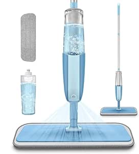 Stainless Steel Microfiber Floor Cleaning Spray Mop with Removable Washable Cleaning Pad and Integrated Water Spray Mechanism,360 Degree Easy Floor Cleaning(Multicolour)