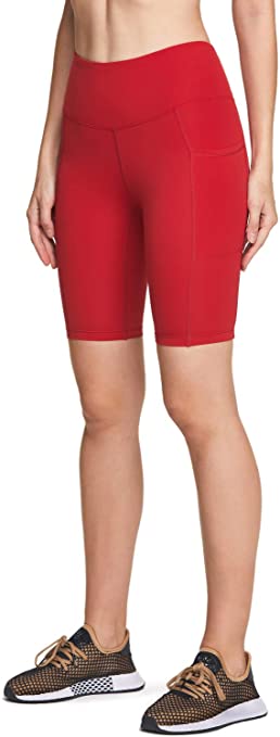 ATIKA 1 or 2 Pack Women's High Waist Bike Shorts, Workout Running Yoga Shorts with Pocket, Athletic Stretch Exercise Shorts