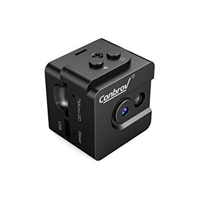 Mini Spy Cam Hidden Camera-Conbrov T16 720P Portable Small Nanny Cam with Night Vision, Perfect Indoor Security Surveillance Camera for Home