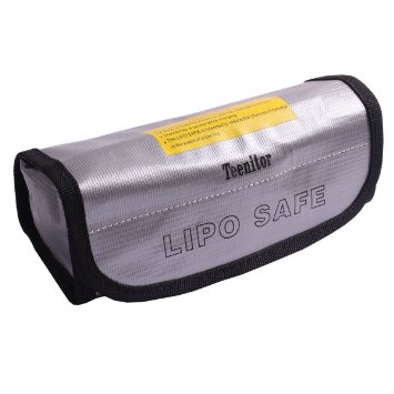Teenitor® Fireproof Explosionproof Lipo Battery Safe Bag Lipo Battery Guard Safe Bag Pouch Sack for Charge & Storage 185x75x60mm Large size