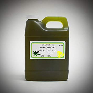 Premium Hemp Seed Oil UNREFINED Cold Pressed Organic 100% Pure 32 Oz/ 1 Quart