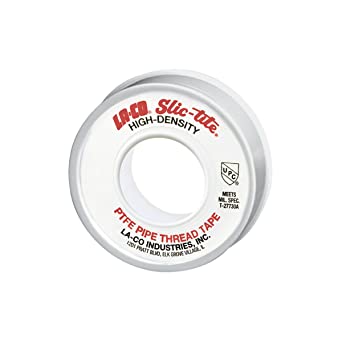 LA-CO 44086 Slic-Tite PTFE Pipe Thread Tape, Premium Grade [600" Length, 3/4" Wide], White