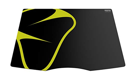 Mionix Sargas Large Gaming Mousepad (17.7 x 12.6 x 0.10 Inch), Speed Surface, Black and Yellow
