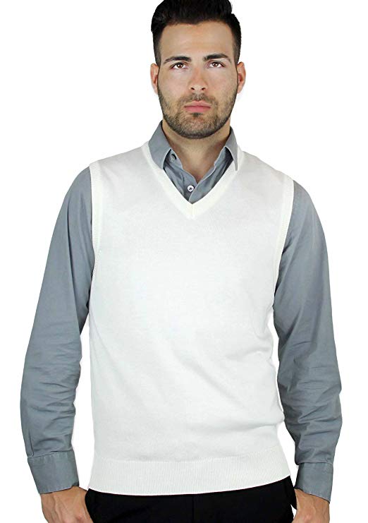 Blue Ocean Solid Color Sweater Vest