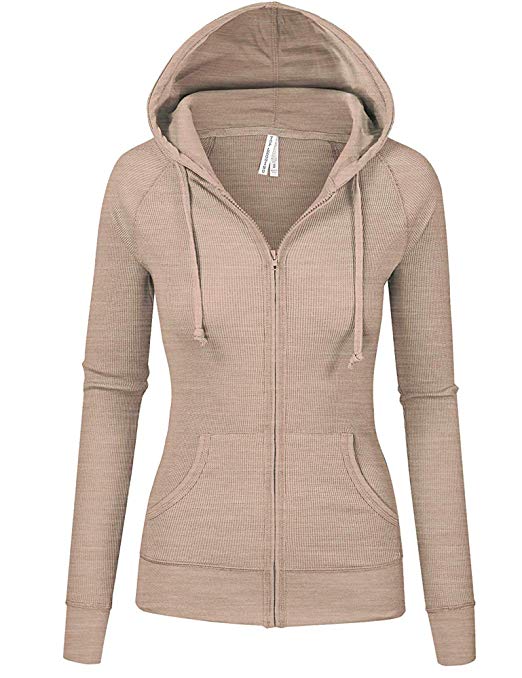 TL Women's Comfy Versatile Warm Knitted Casual Zip-Up Hoodie Jackets in Colors