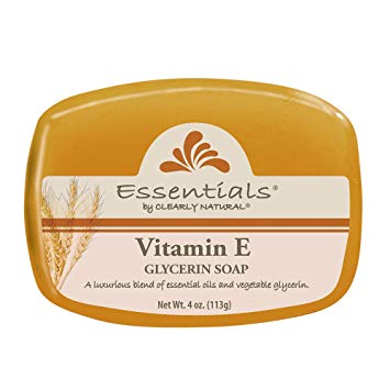Clearly Natural Essentials Glycerin Bar Soap Vitamin E, Pack of 12, 4-Ounces Each