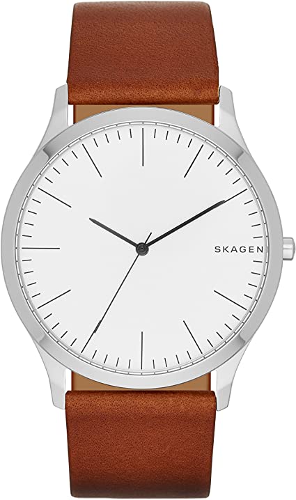 Skagen Men's Analog Quartz Watch with Leather Strap SKW6331