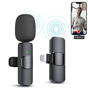 MAYBESTA Divine Wireless Lavalier Omnidirectional Microphone System Vlog for Type-C Android & iPhone,Plug and Play,Noise Reduction,No Need APP & Bluetooth (iPhone K8 MIC_)