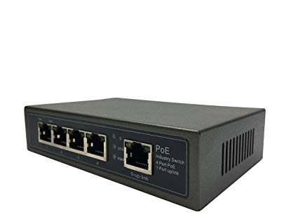 Sunba High Power 120W 5-Port 802at/af Compliant PoE  Switch for IP Cameras