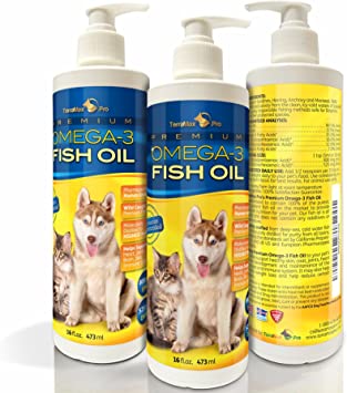 TerraMax Pro Premium Liquid Omega-3 Fish Oil for Dogs and Cats - All-Natural Human Grade Food Supplement - Wild Caught from The Nordic Waters of Iceland - Higher EPA, DHA Than Alaskan Salmon Oil