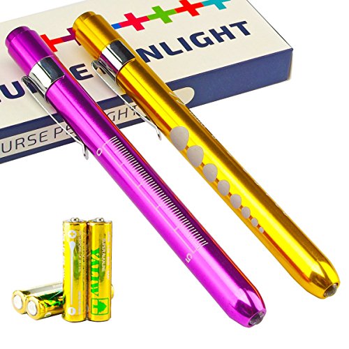 Escolite Medical Led Penlight with Pupill Gauge Reusable with battery