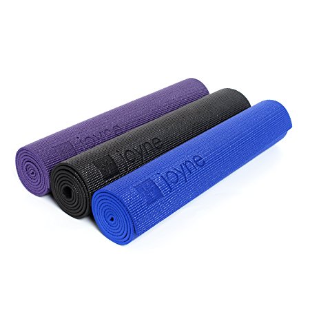 Joyne Serenity Non-Slip Yoga Mat ✮ Available in 3 Colors - Black, Purple or Blue ✮ Extra Thick 1/4" (6mm) ✮ Environmentally Friendly ✮ Superb Gripping Texture ✮ Best Yoga Mat for Exercise and Pilates
