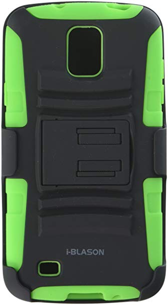 i-Blason Prime Series for Samsung Galaxy S4 Active i9295 Water Resistant Dual Layer Holster Case with Kickstand and Locking Belt Swivel Clip (Green)