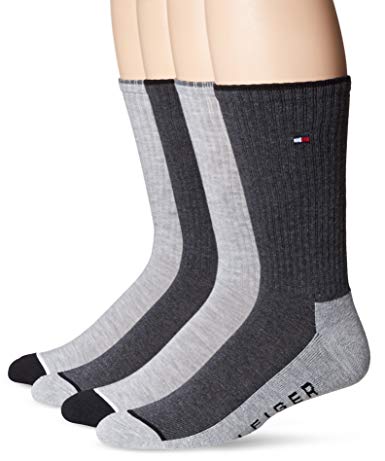 Tommy Hilfiger Men's 4 Pack Cushion Crew Sock