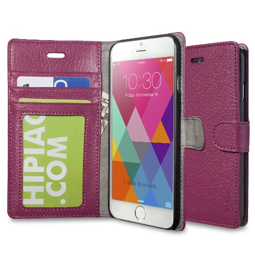iPhone 6 case iPhone 6S case INVELLOP Hot Pink iPhone 6 6S case cover slim Leather Wallet case iPhone 6 6S 47