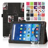 WizFun PU Leather Case Cover For Fire 7 Tablet will only fit Fire 7 Display 5th Generation - 2015 release UKNewsPaper