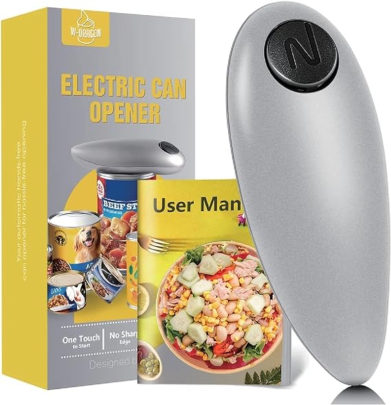 Electric Can Opener Hands Free Automatic Can Opener with Smooth Edges Safe Battery Operated Operation Can Opener Restaurant Kitchen Gadget Gift for Chefs, Housewives and Senior with Arthritis