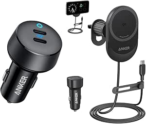 Anker USB-C Car Charger with MagSafe Wireless Car Charger Compatible