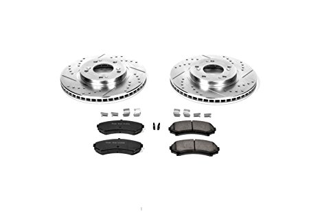 Power Stop K5258 Front Z23 Evolution Brake Kit with Drilled/Slotted Rotors and Ceramic Brake Pads