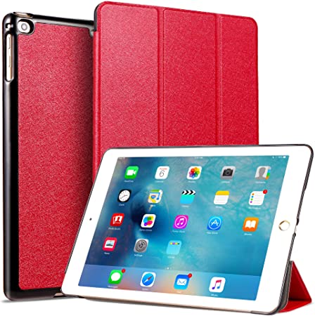 iPad 9.7 2018 2017 / iPad Air 2 / iPad Air Case - iPad 6th / 5th Gen Ultra Slim Lightweight Trifold Stand Case with Auto Sleep/Wake Smart Cover for Apple iPad 9.7 Inch (Red-3)