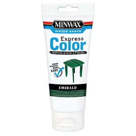 Minwax 30806 Water Based Express Color Wiping Stain and Finish, Emerald