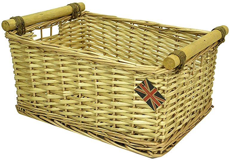 east2eden Honey Wicker Storage Kitchen Draw Hamper Basket in Choice of Sizes & Deals (Small)