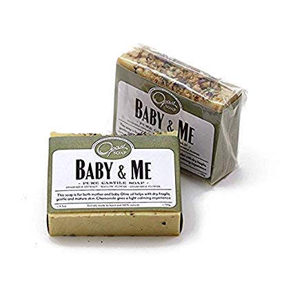 Opas Soap - 100% Natural Baby & Me Fragrance Free Castile Olive Organic Oil Soap with Chamomile