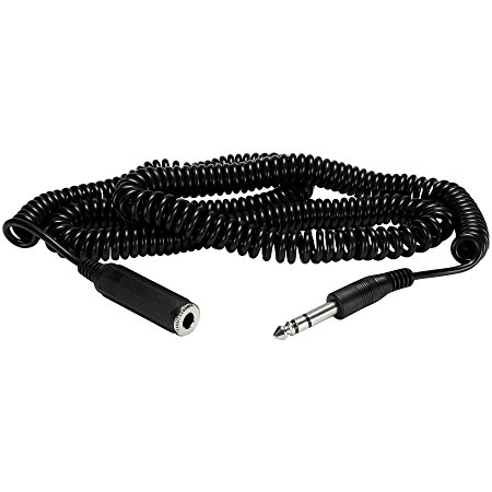 1/4-Inch Stereo Headphone Extension Cord 25 feet Coiled