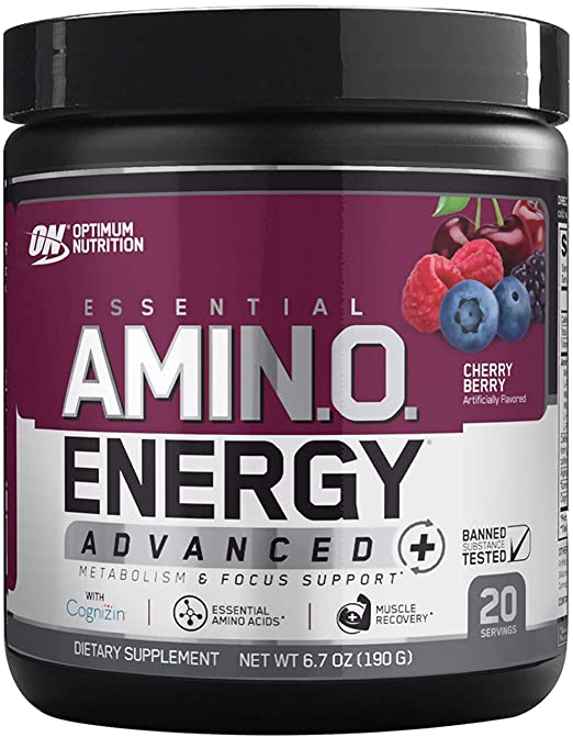 Optimum Nutrition Essential Amin.o. Energy Advanced Plus Metabolism and Focus Support - Cherry Berry