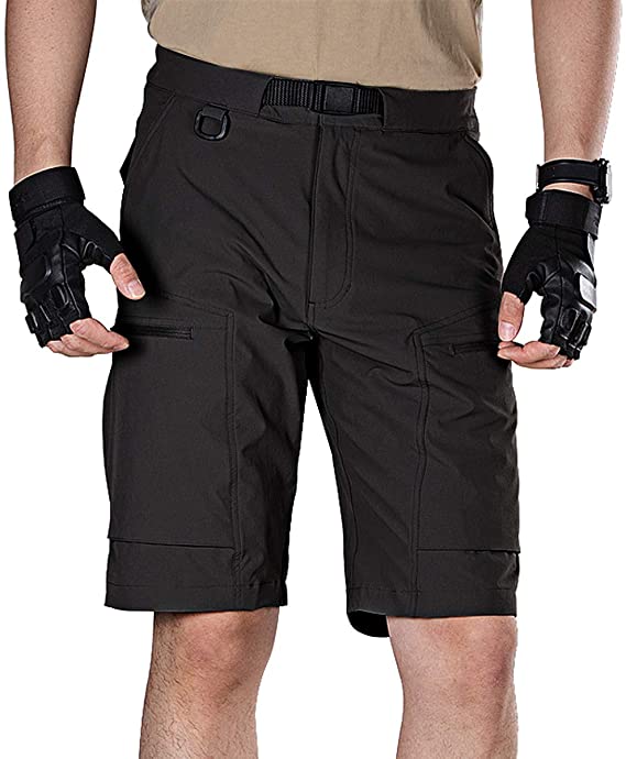 FREE SOLDIER Men's Lightweight Breathable Quick Dry Tactical Shorts Hiking Cargo Shorts Nylon Spandex