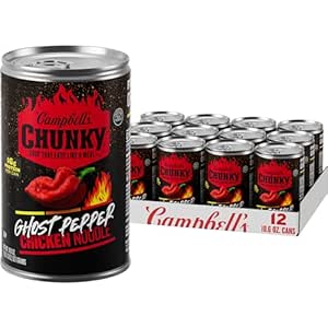 Campbell’s Chunky Soup, Ghost Pepper Chicken Noodle Soup, 18.6 oz Can (Case of 12)