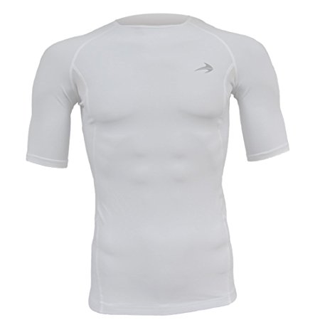 Compression Shirt Short Sleeve Top - Best Running T-Shirt & Basketball Men's Tee