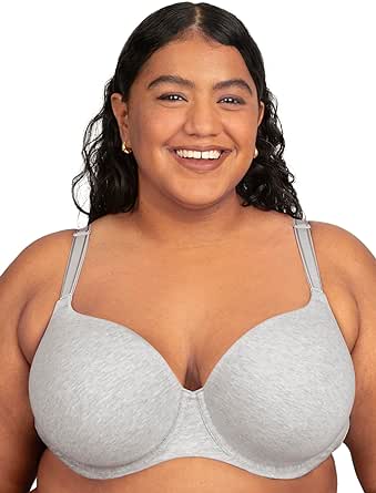 Fruit of the Loom Womens Fit for Me 360 Stretch Plus Size Cotton T-Shirt Bra