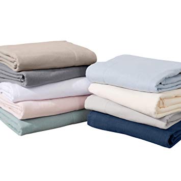 Great Bay Home Extra Soft 100% Turkish Cotton Flannel Sheet Set. Warm, Cozy, Lightweight, Luxury Winter Bed Sheets in Solid Colors. Nordic Collection Brand. (Full, Frost Grey)