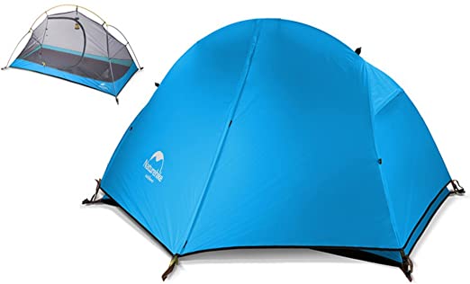 Naturehike Cycling Backpack Tent Ultralight Tent for 1 Person Camping (Blue)