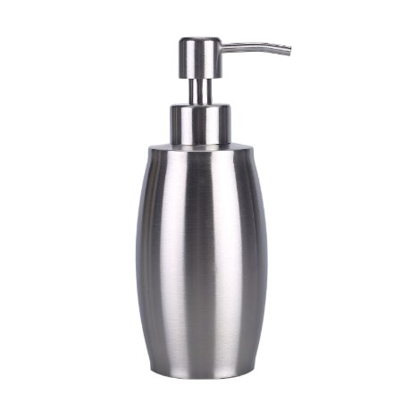 Soap Dispenser, ARKTeK® Premium Stainless Steel Liquid Soap Dispenser for Kitchens & Bathrooms with 2nd Gen. Production Process, 24 Months Not Rusty Guarantee (Silver)