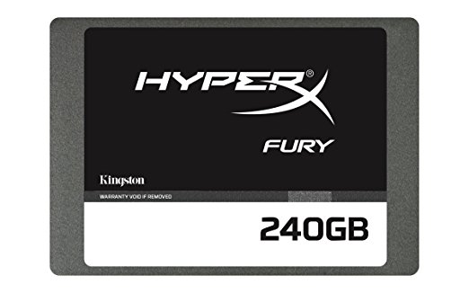 Kingston Digital HyperX FURY 240GB SSD SATA 3 2.5 Solid State Drive with Adapter (SHFS37A/240G)