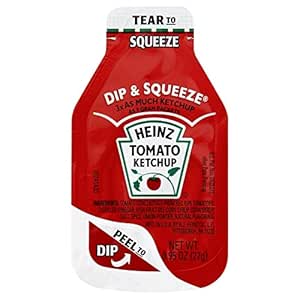 Heinz Ketchup Dip & Squeeze Single Serve Packet (0.95 oz Packets, Pack of 300)